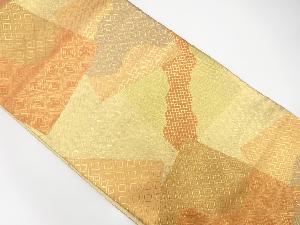 佐賀錦色紙散らしに古典柄模様織出し袋帯